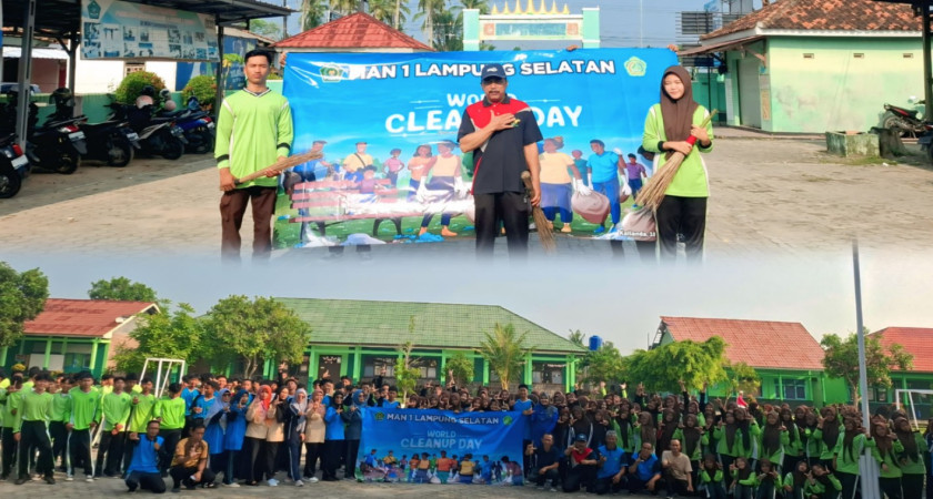 MAN 1 Lampung Selatan Ikut Serta dalam World Cleanup Day 2025