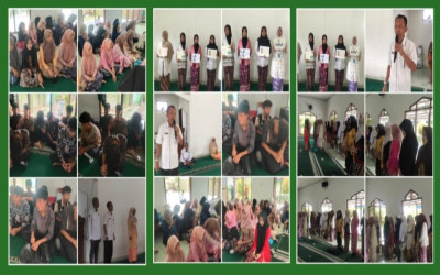 MAN 1 Lampung Selatan Gelar Apel Peringatan Hari Kartini di Masjid Akibat Cuaca Hujan